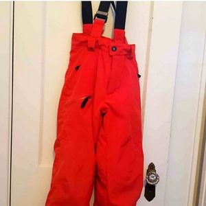 Spyder red snow bib for kids size 8